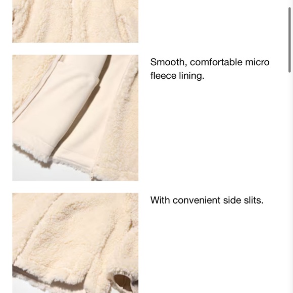 Uniqlo NWT Teddy Fleece Navy zip-up Jacket - Picture 2 of 13